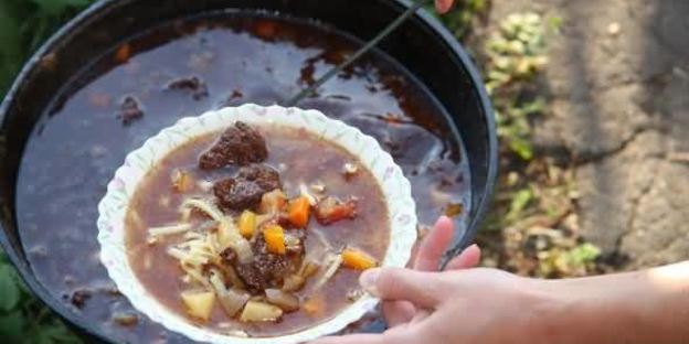 лагман на костре