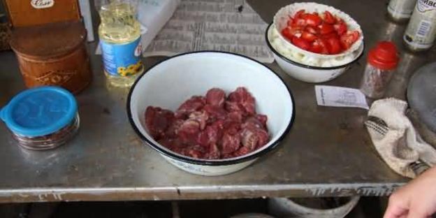 лагман на костре