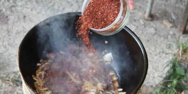 лагман на костре