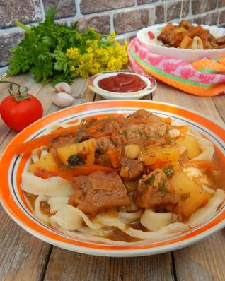 Лагман по-татарски из баранины