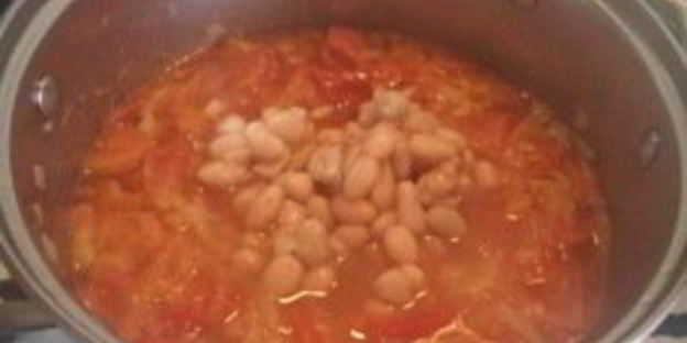 лагман с фасолью