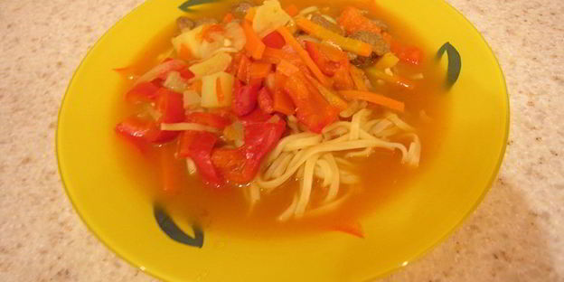 лагман с говядиной