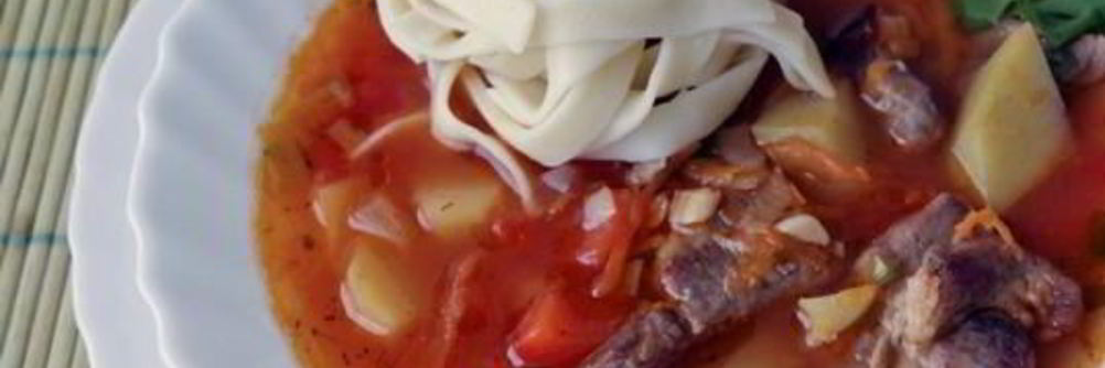 Лагман с овощами