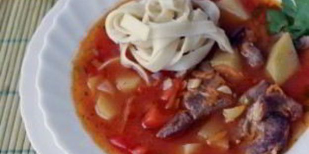 лагман с овощами