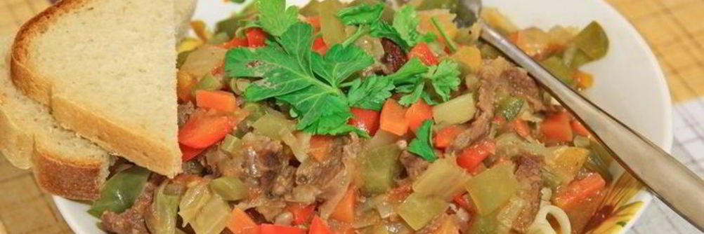 Лагман с сельдереем