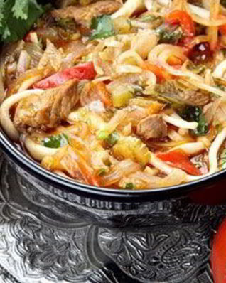 Лагман в горшочках