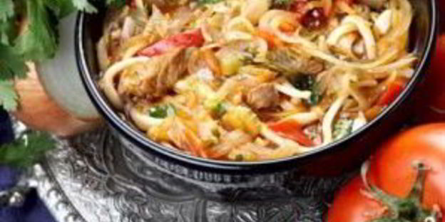 лагман в горшочках