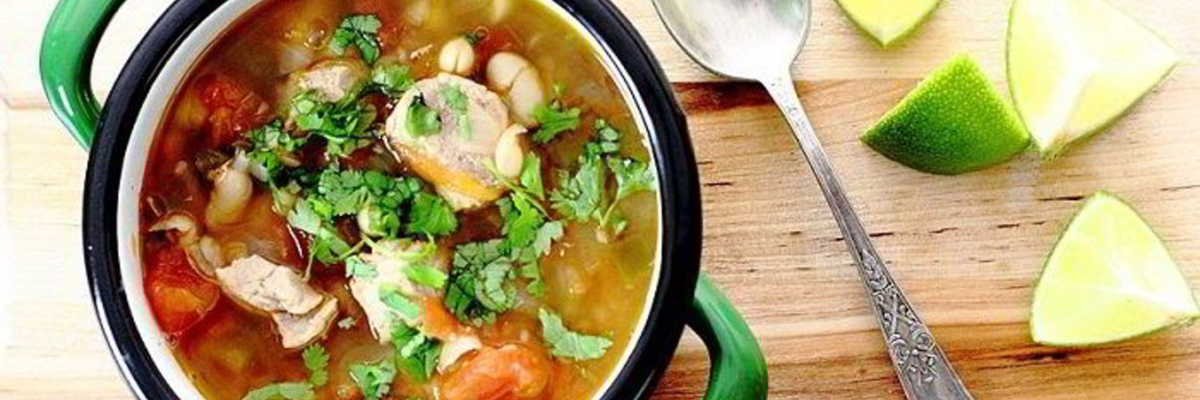 Мексиканский суп с фасолью