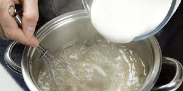 молочный суп с чаем