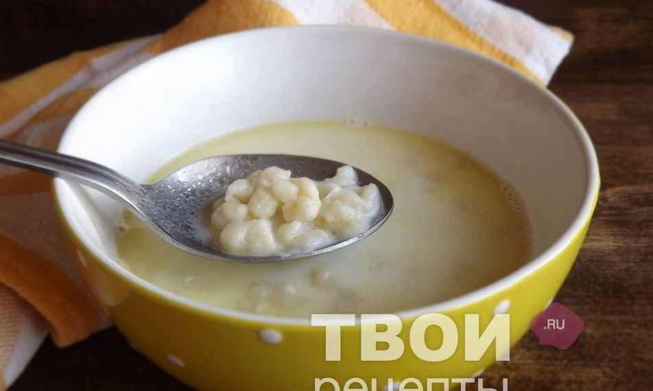 Рецепт молочного супа с клецками