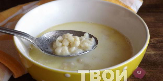 молочный суп с клецками