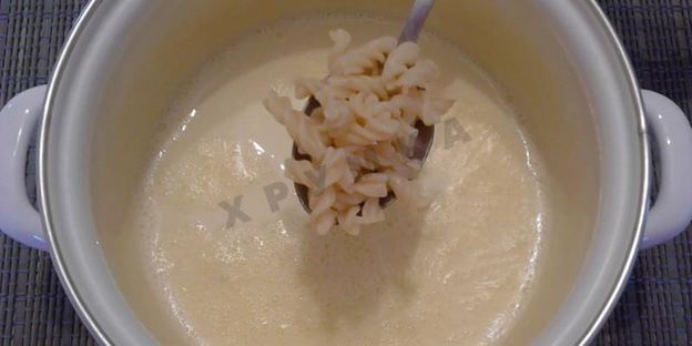 молочный суп с макаронами