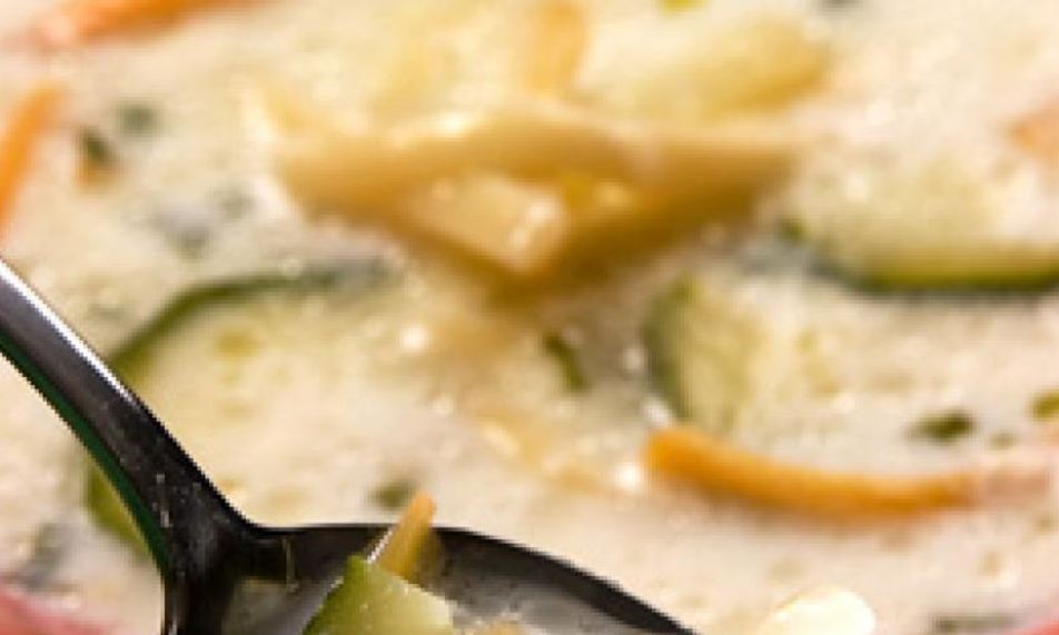 Рецепт супа молочного с овощами и вермишелью