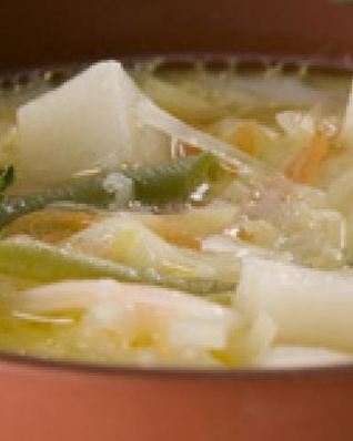 Суп молочный с овощами