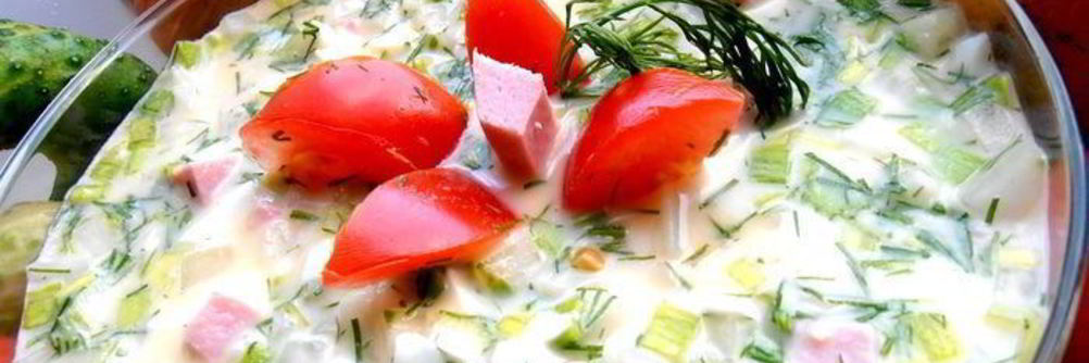 Деревенская окрошка на березовом соке