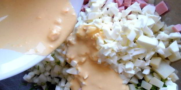 деревенская окрошка на березовом соке