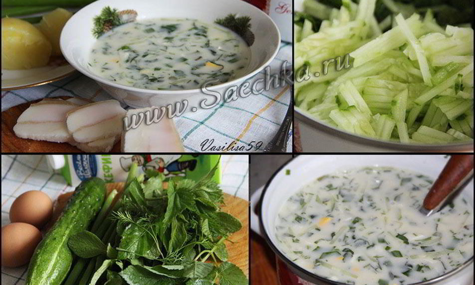 Рецепт окрошки деревенской