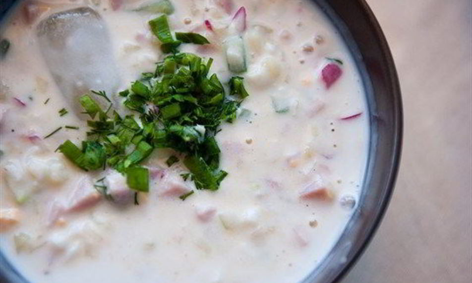 Рецепт окрошки кефирной