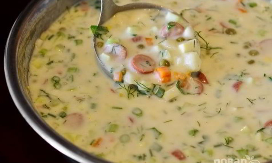 Рецепт окрошки классической на кефире