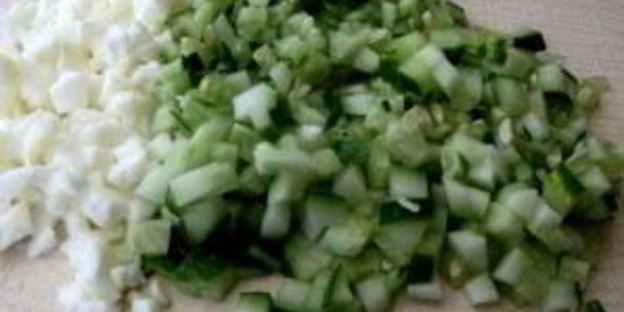 окрошка классическая с колбасой