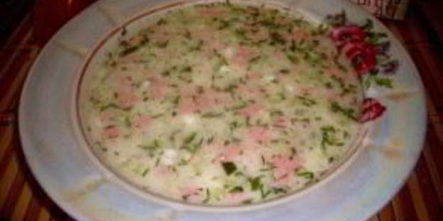 окрошка классическая с колбасой