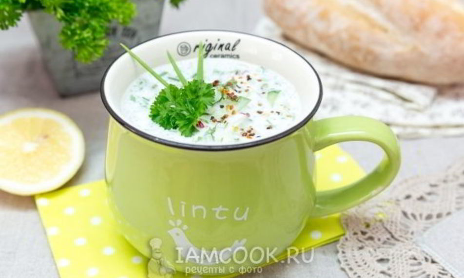 Рецепт окрошки на греческом йогурте