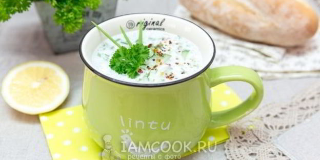 окрошка на греческом йогурте