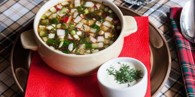 окрошка на имбирном квасе