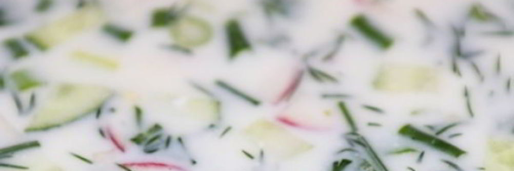 Окрошка на кефире без колбасы