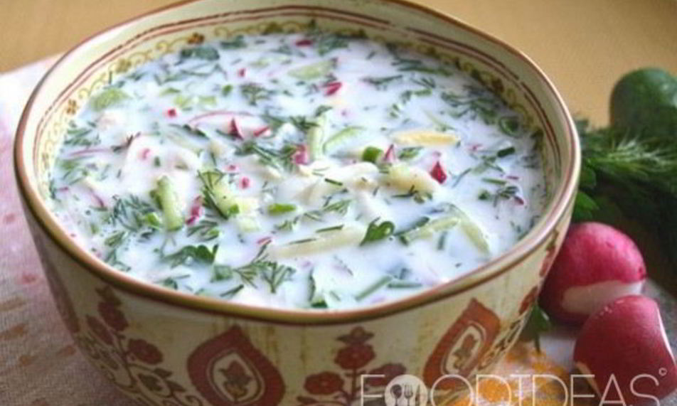 Рецепт окрошки на кефире с минералкой