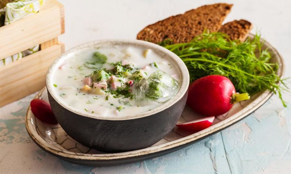 Рецепт окрошки на кефире