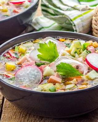 Окрошка на квасе классическая