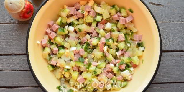 окрошка на майонезе и воде