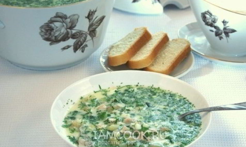 Рецепт окрошки на сыворотке с куриной грудкой