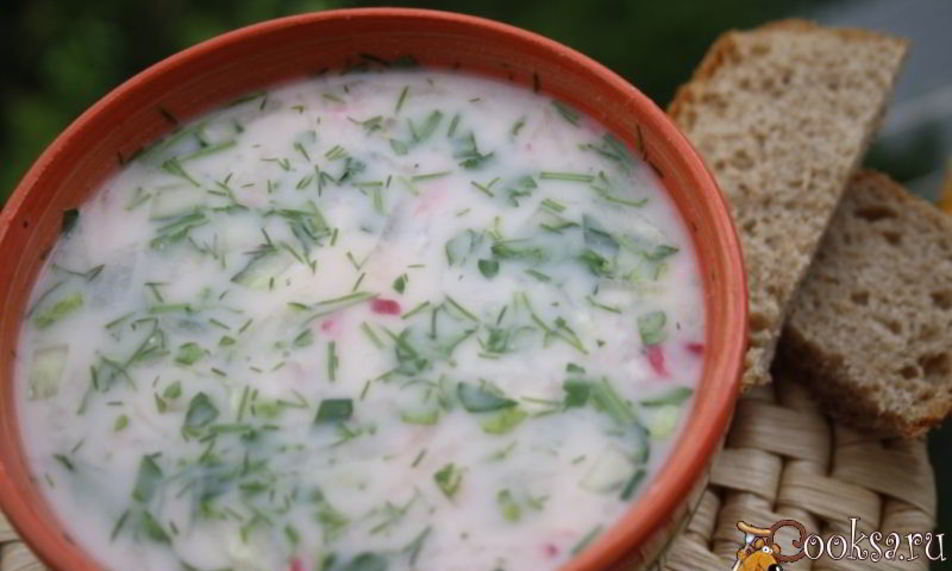 Рецепт окрошки на терке