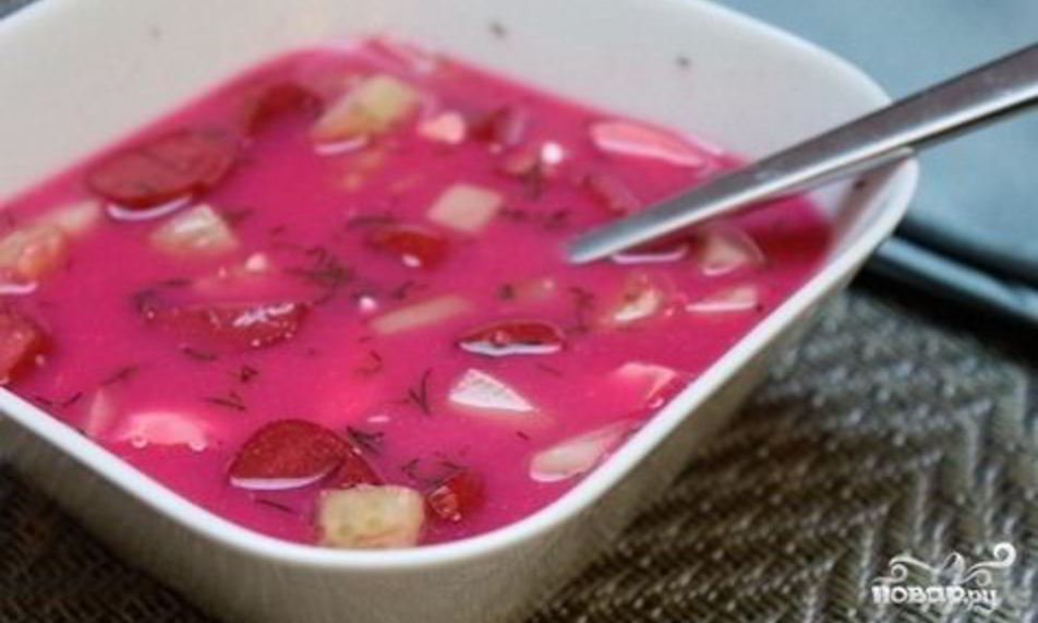 Рецепт окрошки на воде