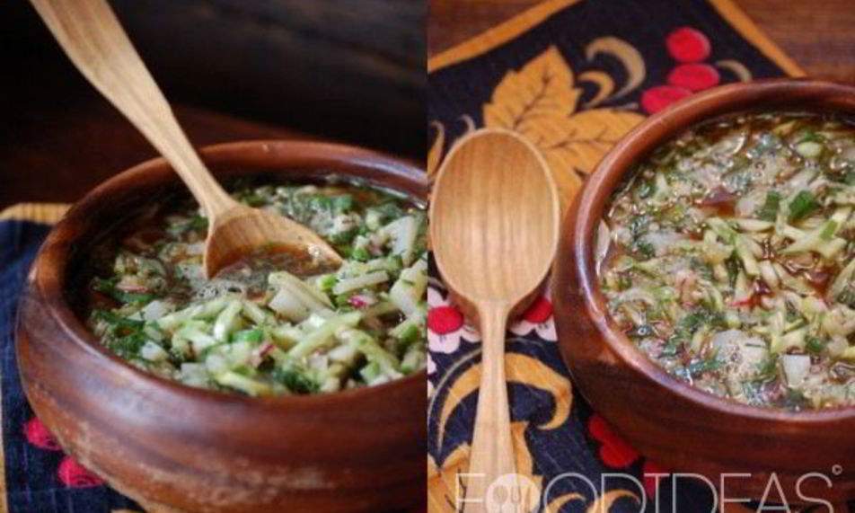 Рецепт окрошки постной