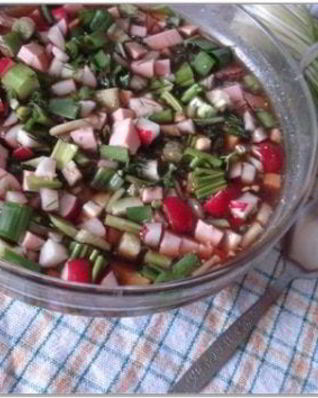 Окрошка с черемшой