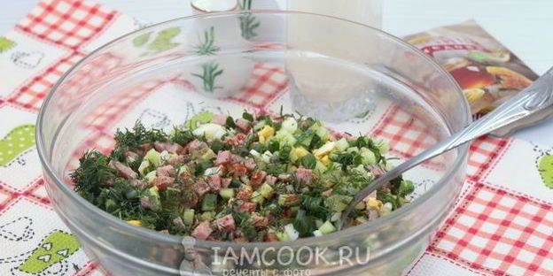 окрошка с горчицей