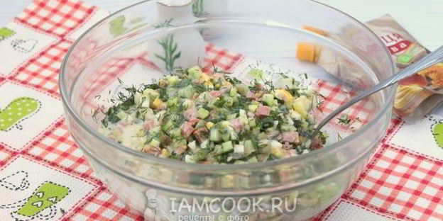 окрошка с горчицей