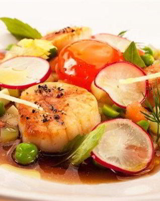 Окрошка с гребешками