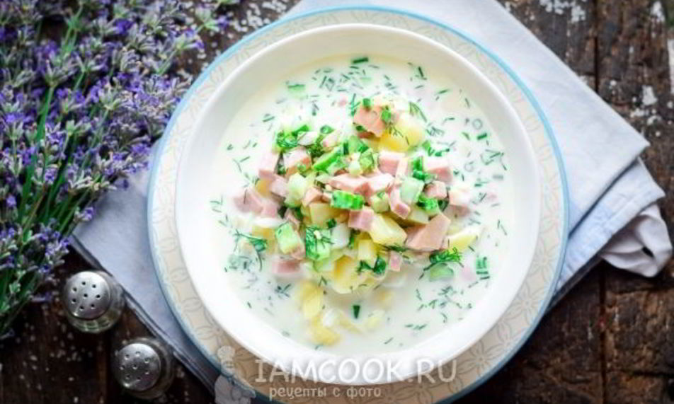 Рецепт окрошки с колбасой на воде