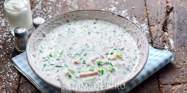 окрошка с колбасой на воде