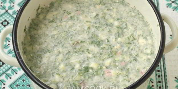 окрошка с помидорами на сыворотке