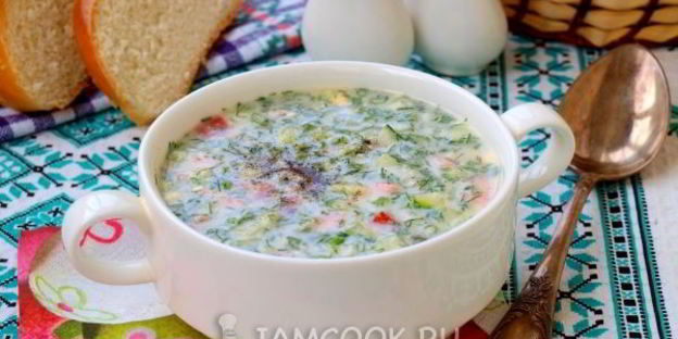 окрошка с помидорами на сыворотке