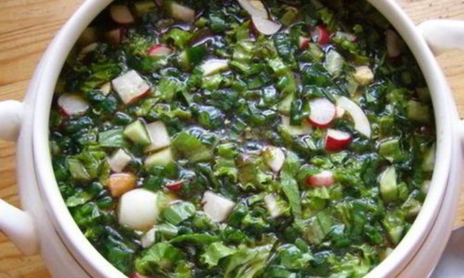 Рецепт окрошки с редисом на квасе