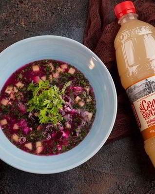 Окрошка с рыбой горячего копчения