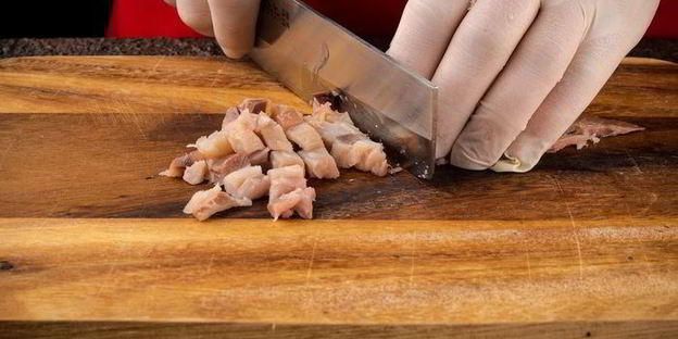 окрошка с рыбой горячего копчения