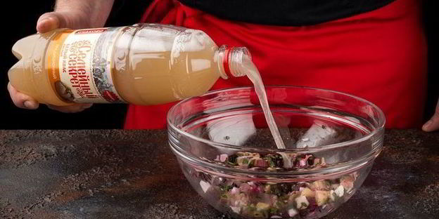 окрошка с рыбой горячего копчения