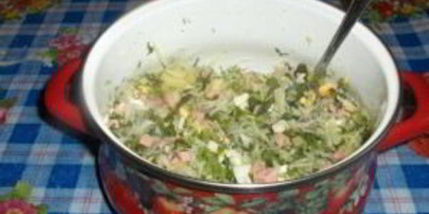 овощная окрошка на кефире